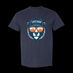 Navy Chicago Bears T-Shirt